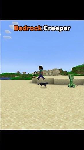 Java VS Bedrock Creeper in minecraft