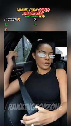 Ranking Funny Couples Eyelash Prank #shorts