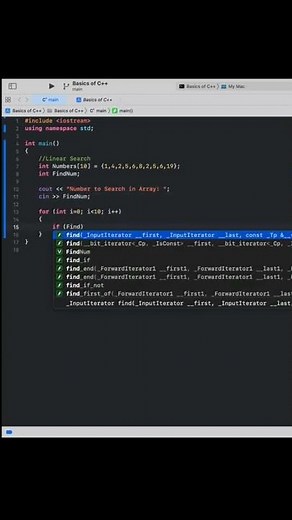 Linear search (algorithm) in #c++ | #program
