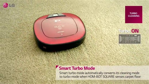 Watch LG Hom-Bot Square Robotic Vacuum with Mop quietly cleans every corner of your home ﹙VR65704LVM﹚ on Amazon Live