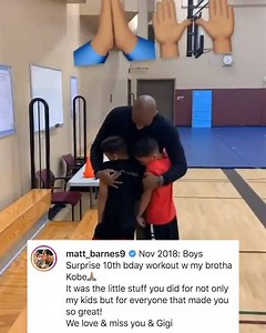 In 2018, Matt_Barnes surprised his sons with a birthday workout with Kobe Bryant 🙏 (via matt_barnes9/Instagram) | Sports Illustrated