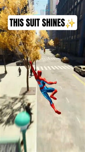 Spider Armor MK IV Shines Under Sun ☀️✨ | Spiderman Remastered PS5 #spiderman #shorts #gaming