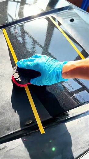 Perfect self-leveling clear coating #detailingcars #liquidglasscoating