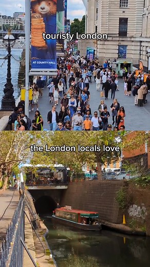 Touristy London vs the London locals love ❤️ Btw, if you want to explore non-touristy London grab our Casual Tourist Guides. They take you to amazing locally-loved shops, restaurants, bars, cafes, museums and more, and we have them all on a lovely digital map that sits right in your Google Maps app, making exploring on the go super easy. Plus it comes with a @notion template to help you organise and filter all of the amazing places we recommend ✨ Want one? Just click the link in our bio. #london