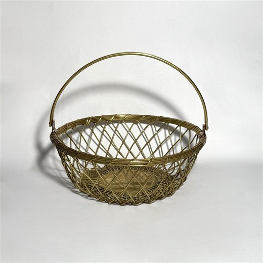 Vintage Brass Wire Basket With Handle / Adult Easter Basket Option - Etsy