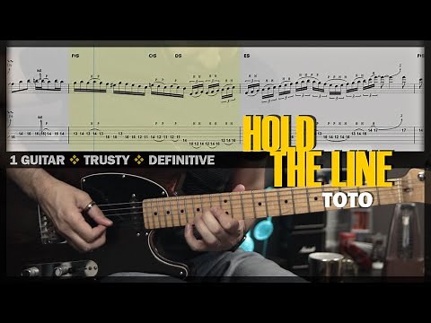 Hold the Line | Guitar Cover Tab | Guitar Solo Lesson | Backing Track with Vocals 🎸 TOTO