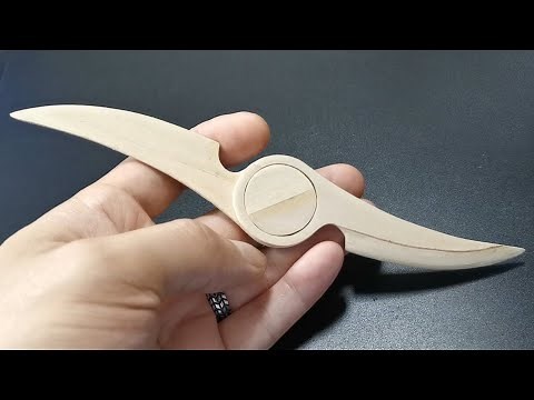 How to make NINJA folding throwing knife from popsicle stick-Shuriken
