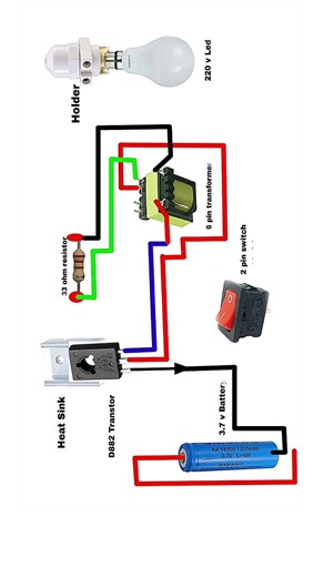 Simple 220V AC Bulb Wiring with Fuse and SwitchThis diagram #audioamplifier #electronics