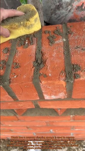 Brick Cleaning Sponge Trick | Faster Masonry Finishing