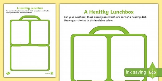 Healthy Lunchbox Worksheet