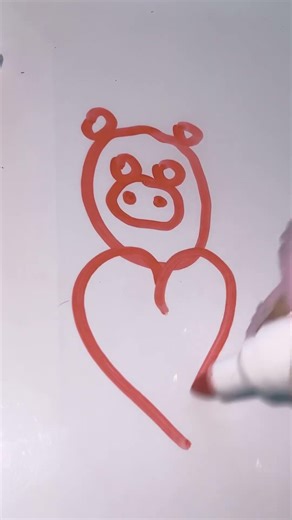 One circle one circle one big circle how to draw pig