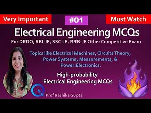 #01 Important Electrical Engineering MCQs || For DRDO, RBI JE, SSC JE, RRB other competitive exam.