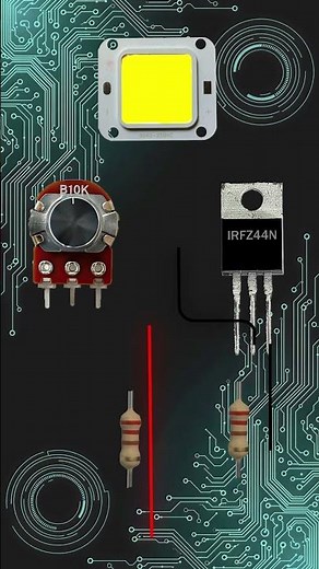 Simple LED Dimmer Circuit Using MOSFET #diy #electronic #howtomake