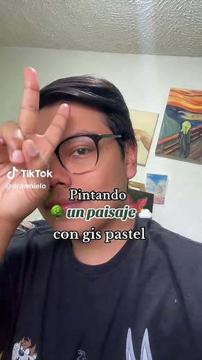 Pintando paisajes con gis pastel en arte 🎨