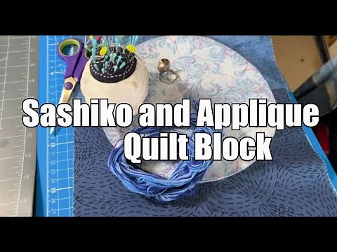 Elevate Your Quilts: Applique Meets Sashiko. 2 Ombre Quilts Blocks