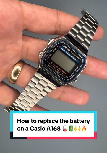 如何更换Casio A168手表电池