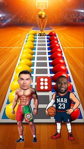Ronaldo vs LeBron: Who Wins the Dice Challenge Trophy?! 🎲🏆🔥 #shorts #cr7
