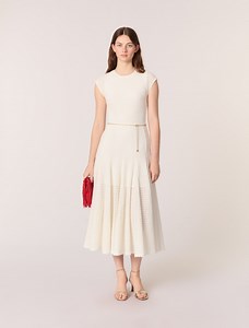 Crochet-knit maxi dress White for Women | Maje