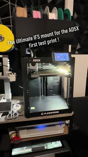 Started the first test print on this , hopefully it all goes well 😅 #3dprint #ad5x #flashforge #ifs #awesome @Flashforge 3D