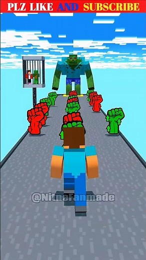 Steve And Mikey & JJ Run Challange With Boss 999 LVL! #trending
