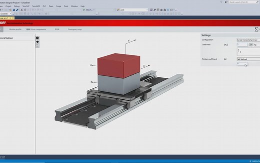 最新版本的 TwinCAT 3 Motion Designer 现已支持 AL8000 直线电机的设计