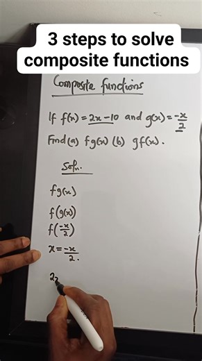 3 simple steps to solve composite functions #functions #CompositeFunction | Management Online Class