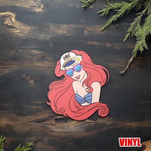 Princess Ariel Peeker Sticker,mermaid Peeking Car Window Vinyl Decal,funny Cartoon Car Sticker,waterproof Vinyl Decal for Laptop G5NS16-2 - Etsy