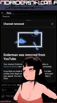 🟥 ‪@Endermanch‬ channel got flagged by YouTubes AI Bot 🤖🔻