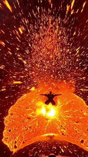 Salto radical no vulcão