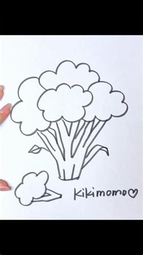 How to draw broccoli #drawing #easydrawing #drawingtutorial #broccoli