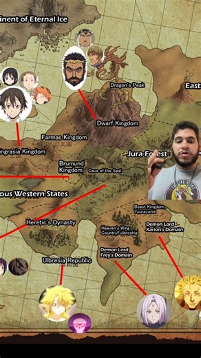 Bash on Instagram: "Lets explain the entire Tensura map #anime"