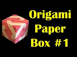 [Tutorial] Origami: How to make a paper box (cube) #1 [Striped sonobe, Modular origami]