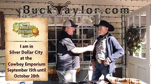 Good Afternoon Everyone! What a beautiful day we are having today in Branson! I am at Silver Dollar City right now at the Cowboy Emporium and fully set up and ready to meet all of you today. This is such a wonderful place for you and your family to visit. I always enjoy my time here! Here is a clip of a radio show I did in Silver Dollar City a few years back with Kyle Dowden from 'The Wind." It was a great show in which Kyle did a terrific interview. I really enjoyed doing the show and hope all 
