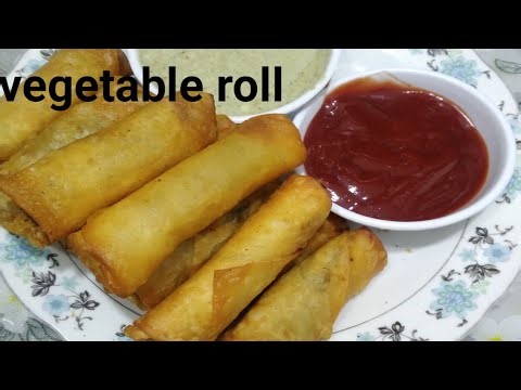 Crispy crunchy vege spring roll recipe/Full of taste/only 5 mintue recipe