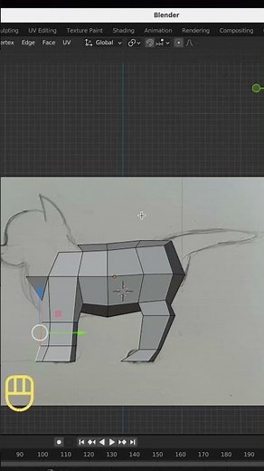 3d cat in Blender - watch the full tutorial with comments on my channel