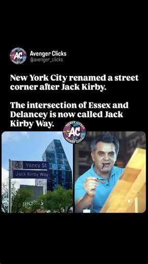 NYC renames street corner to honor Marvel legend Jack Kirby! 🖌️🏙️ #Marvel #spiderman #avengers #mcu