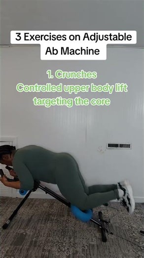 3 Exercises on Adjustable Ab Machine | Core & Back Workout #workoutathome #quickhomeworkout