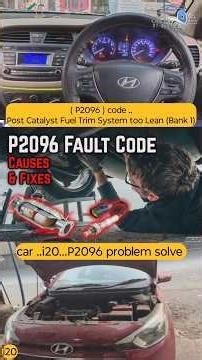Post Catalyst Fuel Trim System Too Lean (Bank 1) P2096 Code | Engine Check Light Problem #car