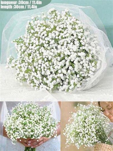 60 Pieces/12 Pieces Artificial Baby's Breath Flowers, Artificial Gypsophila Roose Flowers, Artificial Gypsophila Plants, Artificial Gypsophila Flowers, Artificial Gypsophila Bouquets, For Wedding Decoration, Bridal Bouquets, Home Decor, Crafts, Valentine's Day, Gifts, Birthday, Graduation | SHEIN