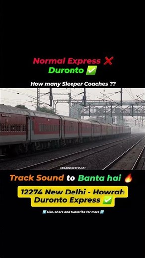 One word for this train !! New Delhi - Howrah Duronto Express ✅. #shorts
