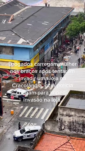 Quebra quebra na rua Guaianazes, Cracolândia centro são paulo, polícia gcm chegam para conter invasão e furtos.