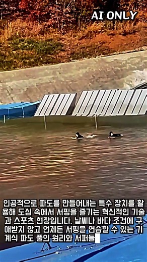 기계식 파도 제조 장치와 서퍼들의 실전 연습 과정 #worker #process #engineering #wavepool #leisure