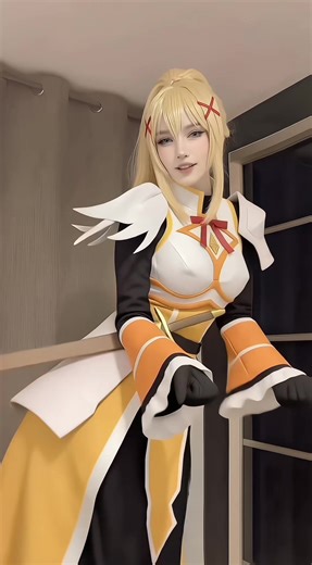 Darkness (~_~) #Konosuba #Cosplay #konosubacosplay #Cosplayer #Megumin Yes, there’s a cut in the middle, that’s why it looks weird