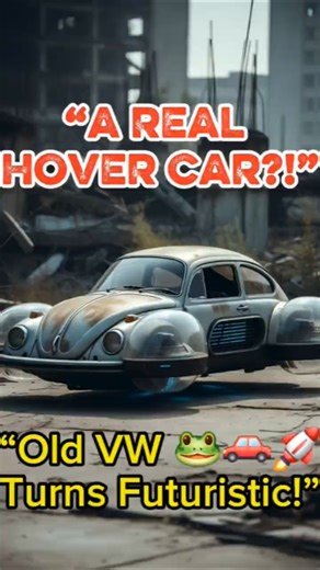 “This OLD VW Beetle Just Turned Into a REAL Hover Car!”#hovercar #epicshorts #aishorts #aivideo #fyp