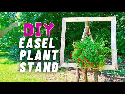 How to Build an EASEL PLANT STAND - Creative Gardening - FREE Materials - DIY Outdoor Décor Ideas