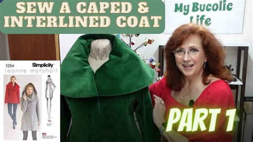 What happens before sewing the Simplicity 1254 caped coat part 1