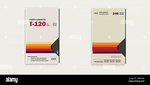 A set of old video cassettes. Old school and back to 90s concept background Stock Vector Image & Art - Alamy