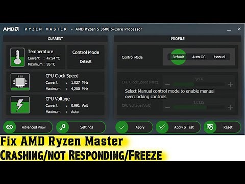 How to Fix AMD Ryzen Master Crash at Startup || Ryzen Master stopped responding
