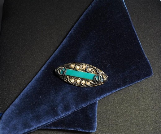 A Vintage German Handmade Brooch Made of Natural Green Agate and Resin. Mid-20th-century Style Jewelry. Avant-garde/boho. Germany. - Etsy