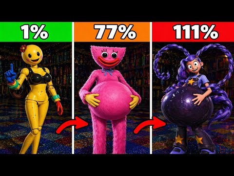 Minecraft Art BUT PLAYER GIRL, KISSY MISSY & LILY BECOME FATTER | Poppy Playtime